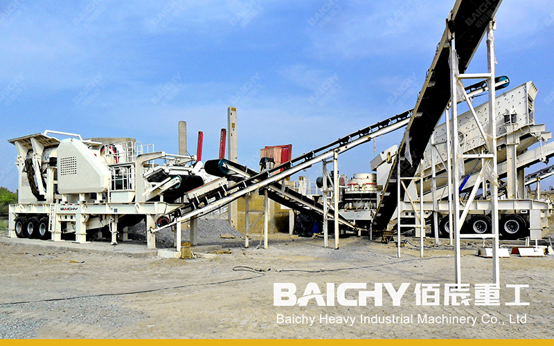 Мобильная дробильная установка мощностью 60-100 тонн в час - Мобильная щековая и конус