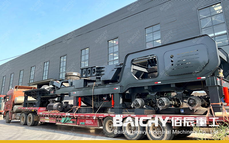 Мобильная дробилка для строительных Отходов мощностью 80-100 Тонн в час поставляется