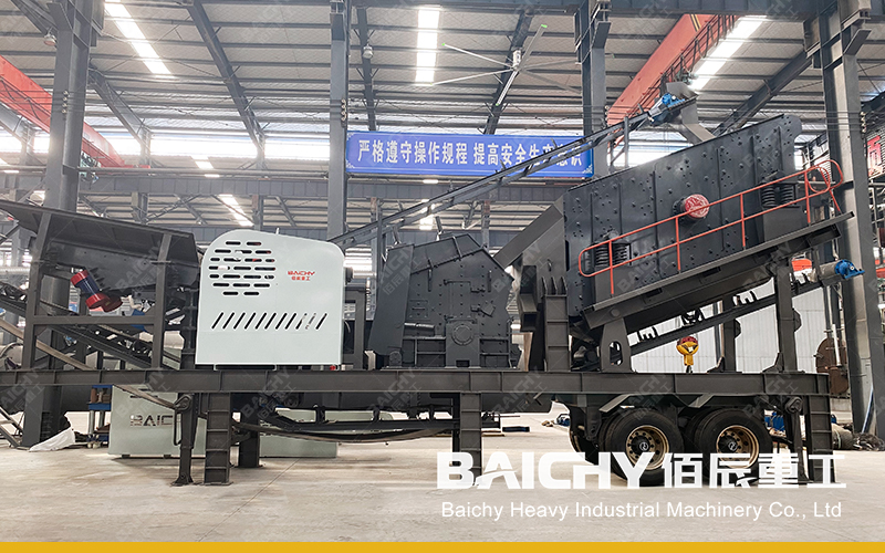 Комбинированная мобильная дробилка, Мобильная каменная дробилка для горных пород