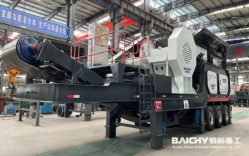 Мобильная щековая дробилка с щековой дробилкой PE600x900