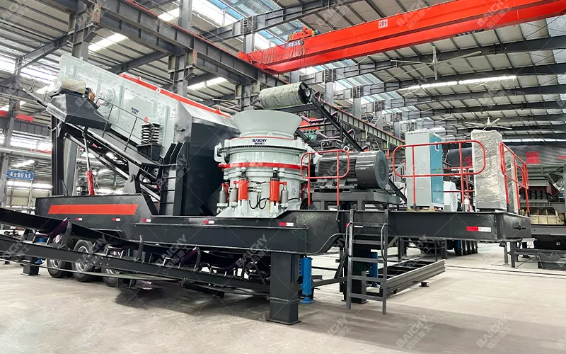 Мобильная конусная дробилка с конусной дробилкой HP300
